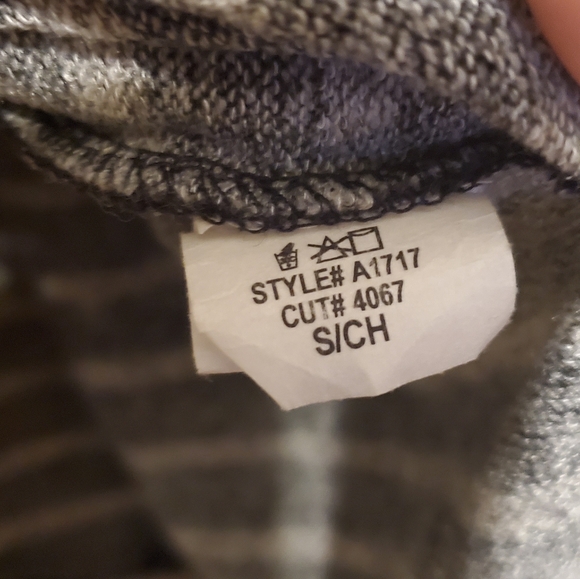 12pm by Mon Ami stripe buffalo plaid sweater - Picture 3 of 3